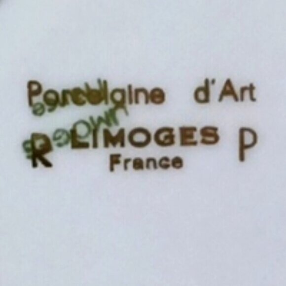 Vintage Limoges France Porcelaine d'Art Ashtray/Trinket Red Gold Courting Couple - Picture 5 of 5